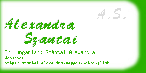 alexandra szantai business card