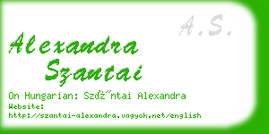 alexandra szantai business card